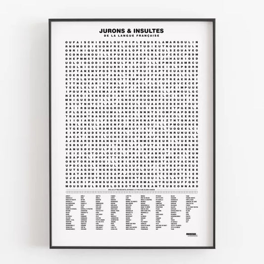 AFFICHE - COMPILATION JURONS & INSULTES - LA MAJORETTE A MOUSTACHE