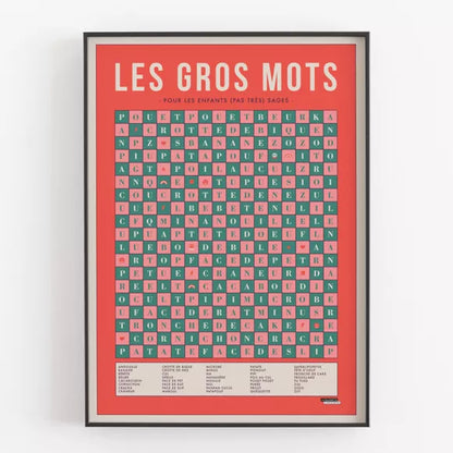 AFFICHE LES GROS MOTS - 50x70cm - LA MAJORETTE A MOUSTACHE