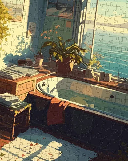 PUZZLE 1000 PIECES -BAIN VOYONS - PIECE&LOVE