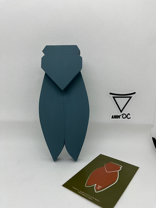 CIGALE EN BOIS - PETROL - ANIM'OC