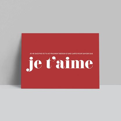 Carte "Love" : Besoin d'une carte? (avec enveloppe)