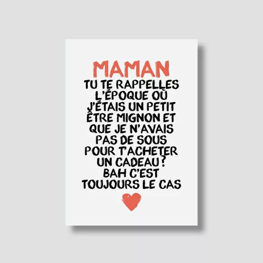 CARTE POSTALE MAMAN TU TE RAPELLES ? - BULMA STUDIO