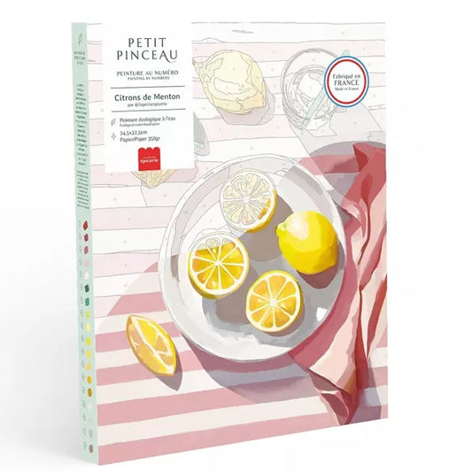COFFRET PEINTURE AU NUMERO - LES CITRONS DE MENTON - LA PETITE EPICERIE