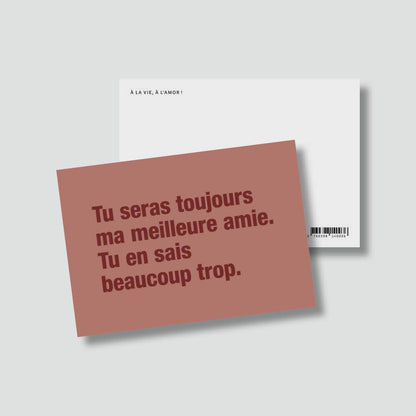 Carte "Best Friend" : Meilleure Amie  (avec enveloppe)