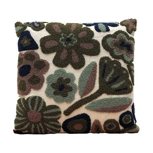 COUSSIN 40x40cm - FLEUR BLEUE - OPJET PARIS
