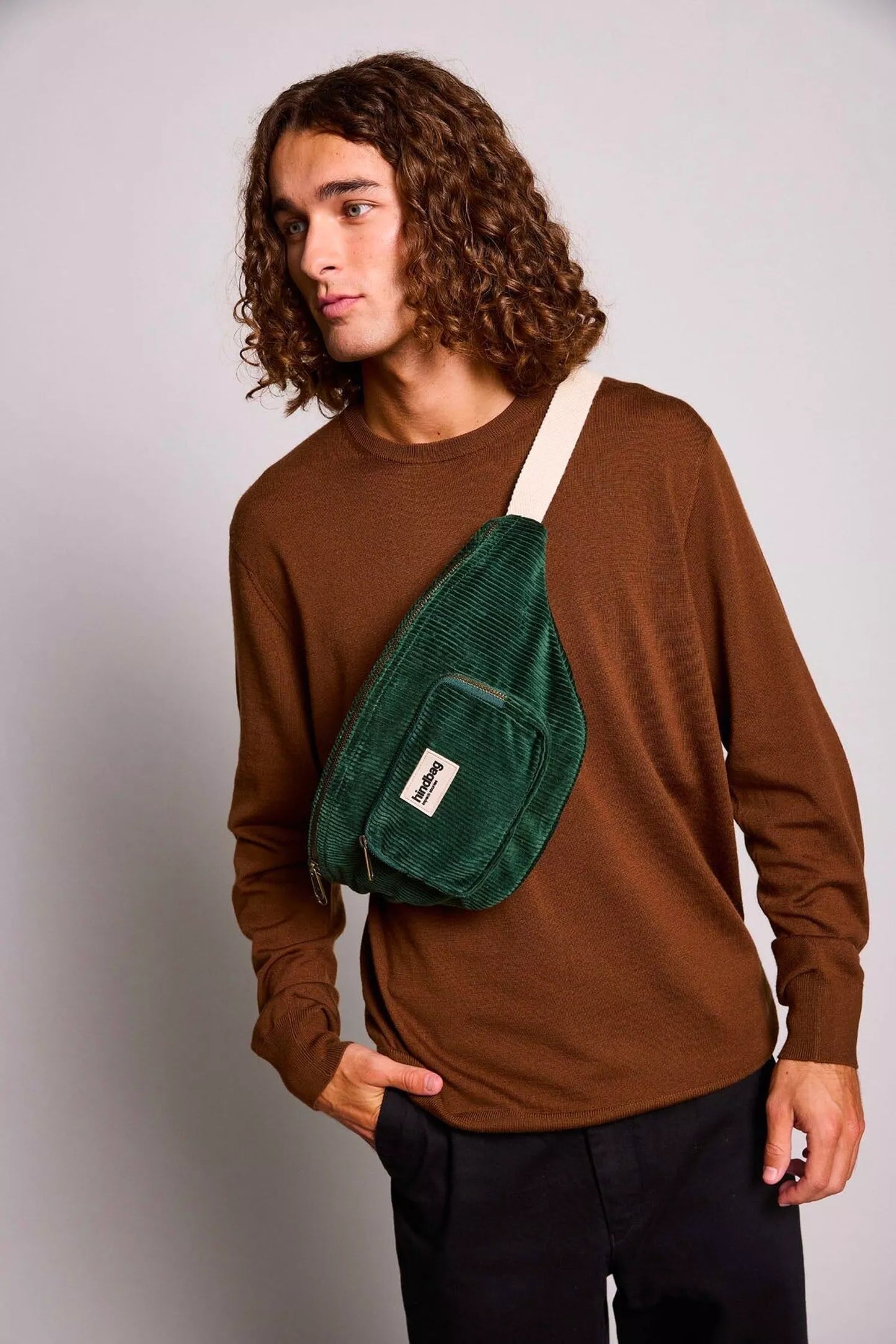 SAC BANANE SOFIA VELOURS SAPIN - HINDBAG