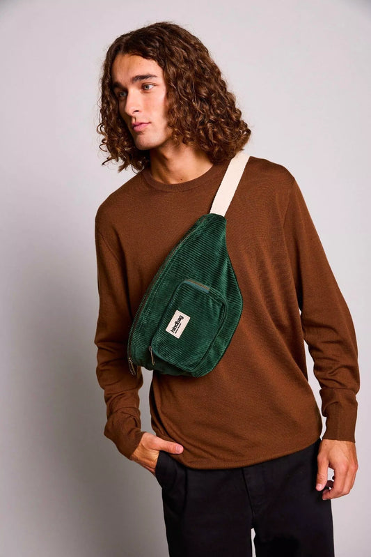 SAC BANANE SOFIA VELOURS SAPIN - HINDBAG