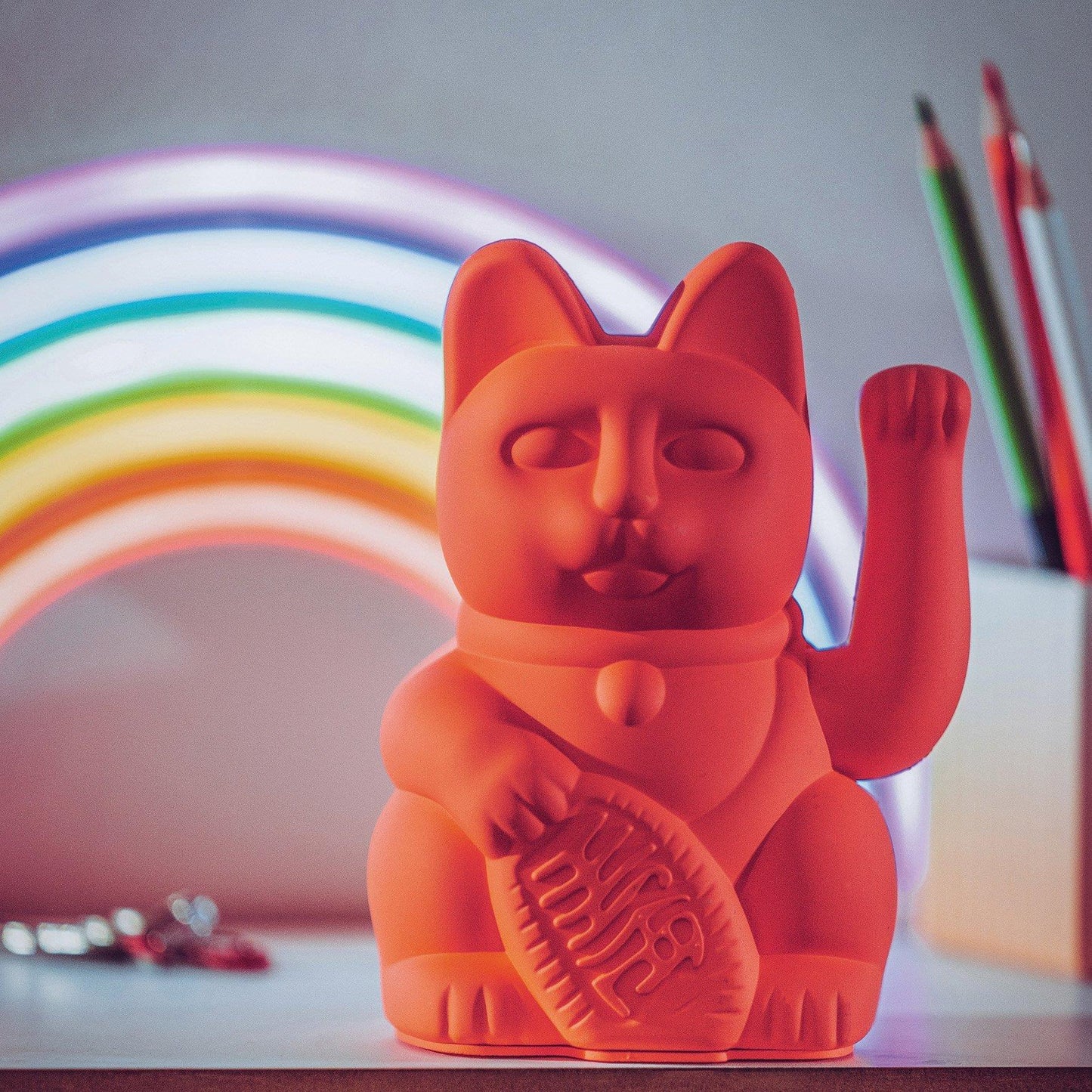 LUCKY CAT NEON ORANGE - DONKEY PRODUCTS