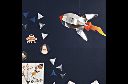 FUSEE EN PAPIER 3D - ORIGAMI AGENT PAPER