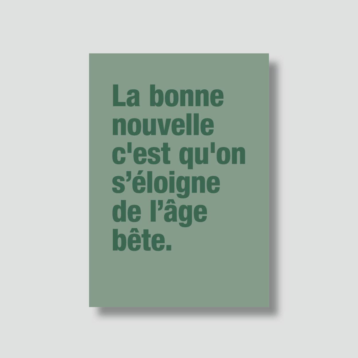 Carte "Anniversaire" : Âge bête (avec enveloppe)