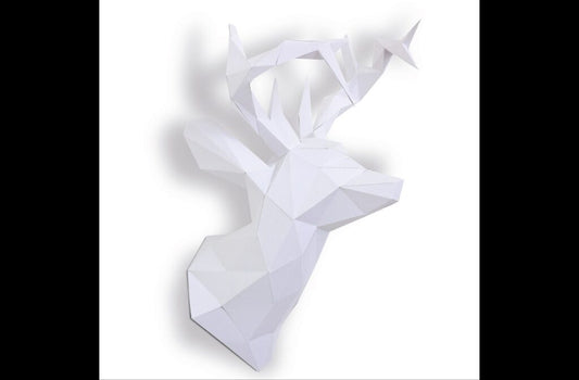 TETE DE CERF EN PAPIER 3D - AGENT PAPER