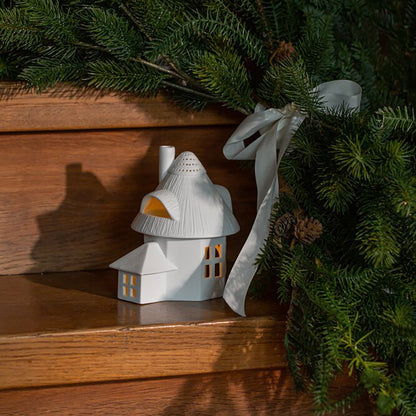 PHOTOPHORE EN PORCELAINE - TOIT DE CHAUME - RADER DESIGN STORIES