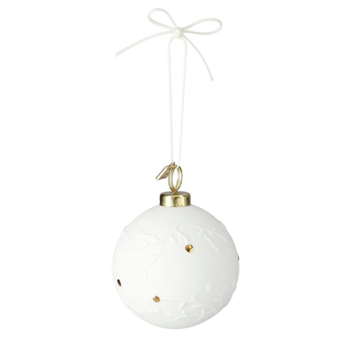 BOULE DE NOEL EN PORCELAINE - BRANCHE DE GUI - RADER DESIGN STORIES