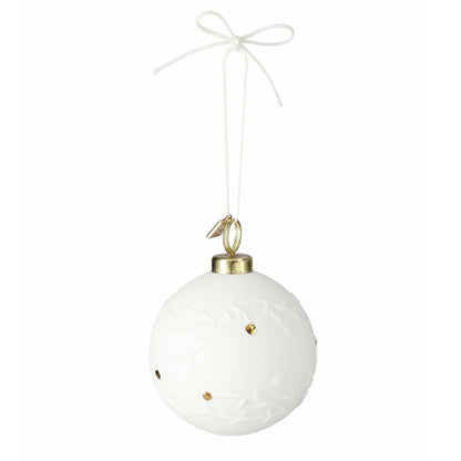BOULE DE NOEL EN PORCELAINE - BRANCHE DE GUI - RADER DESIGN STORIES