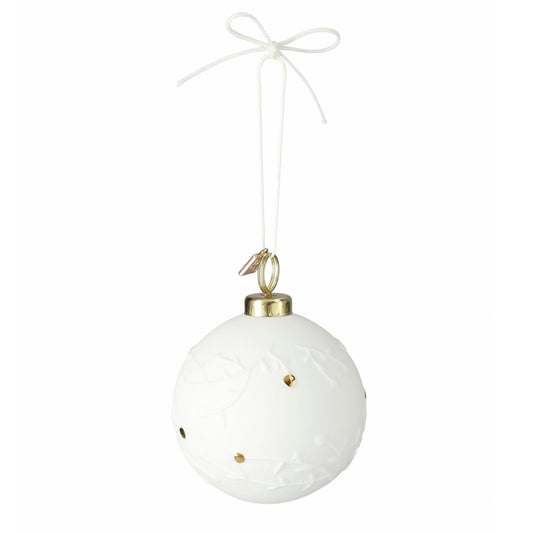 BOULE DE NOEL EN PORCELAINE - BRANCHE DE GUI - RADER DESIGN STORIES