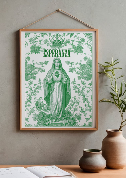 AFFICHE A3 DOVOTIO ESPERANZA - J'AI VU LA VIERGE