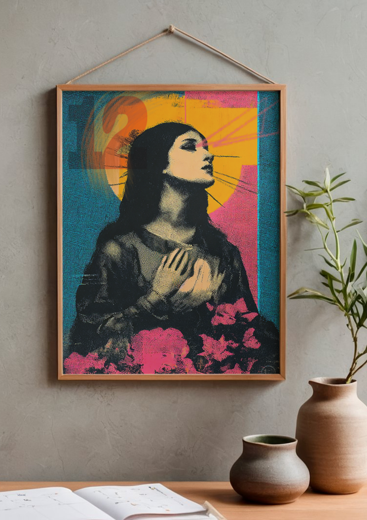 AFFICHE A4 - ICONOGRAPHIE NUM10 - J'AI VU LA VIERGE