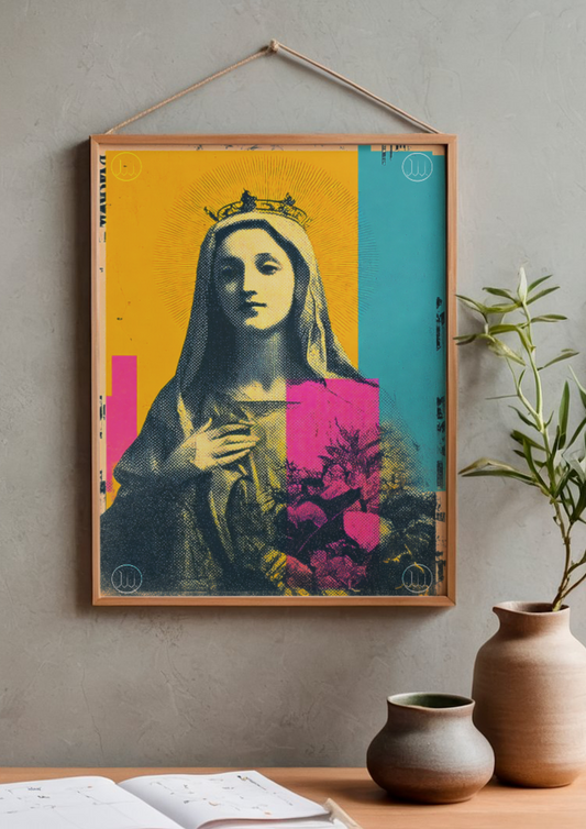 AFFICHE A4 - ICONOGRAPHIE NUM8 - J'AI VU LA VIERGE