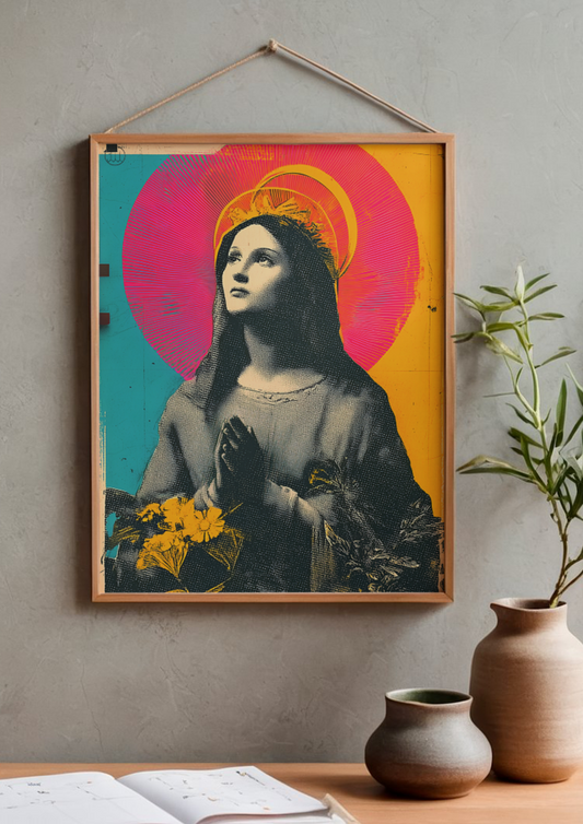 AFFICHE A4 - ICONOGRAPHIE NUM9 - J'AI VU LA VIERGE