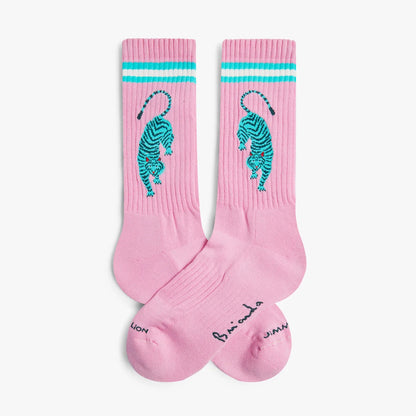 CHAUSSETTES ATHLETIC - BRIANDA TIGER PINK - JIMMY LION