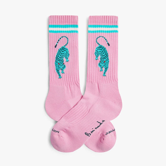 CHAUSSETTES ATHLETIC - BRIANDA TIGER PINK - JIMMY LION