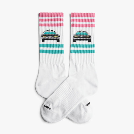 CHAUSSETTES - ATHLETIC DOLOREAN - WHITE - JIMMY LION