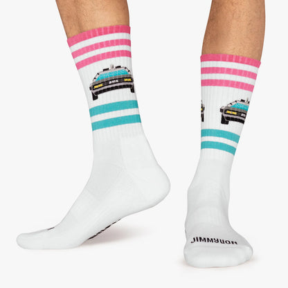 CHAUSSETTES - ATHLETIC DOLOREAN - WHITE - JIMMY LION