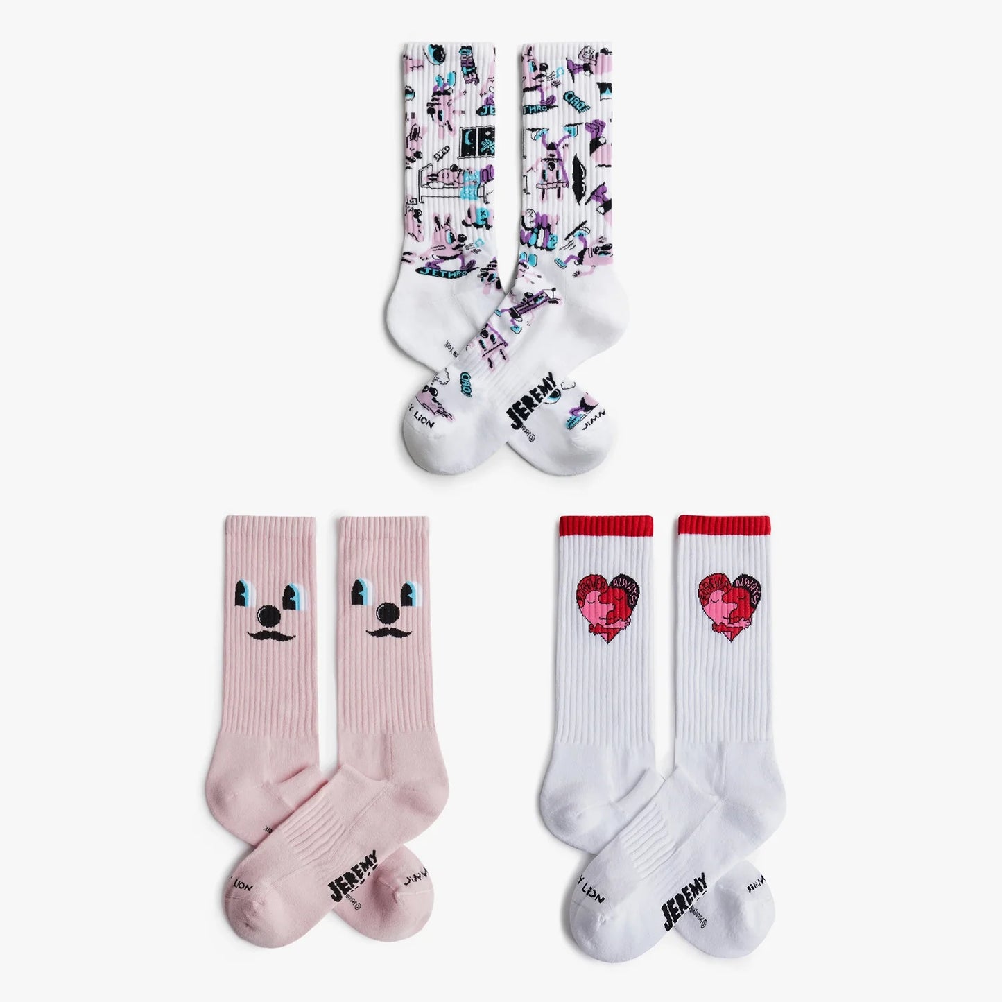 CHAUSSETTES - PACK X3 - JEREMYVILLE x JIMMY LION