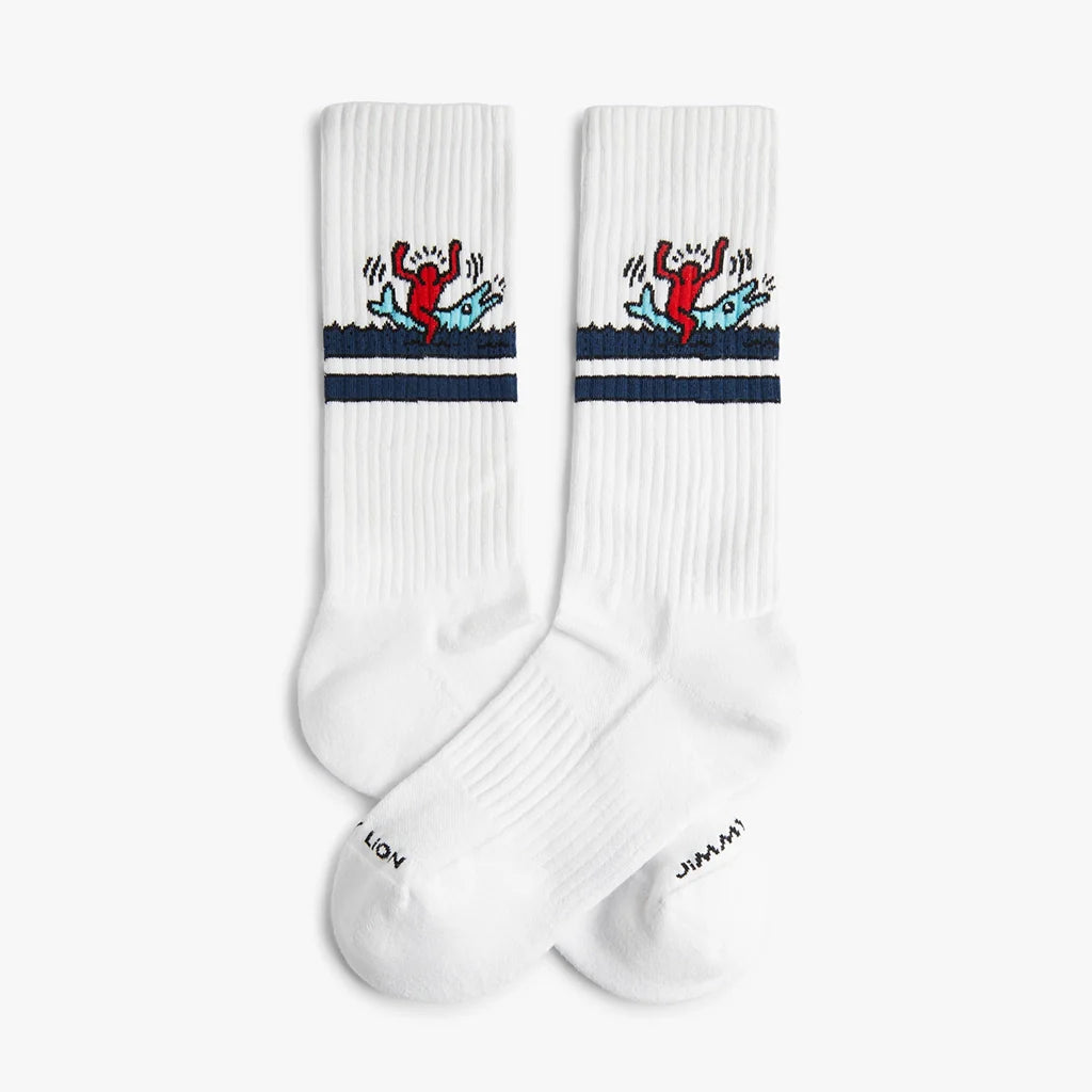 CHAUSSETTES ATHLETIC - KEITH HARRING DOLPHIN - JIMMY LION