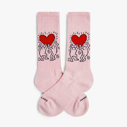 CHAUSSETTES ATHLETIC - KEITH HARING HEART - JIMMY LION