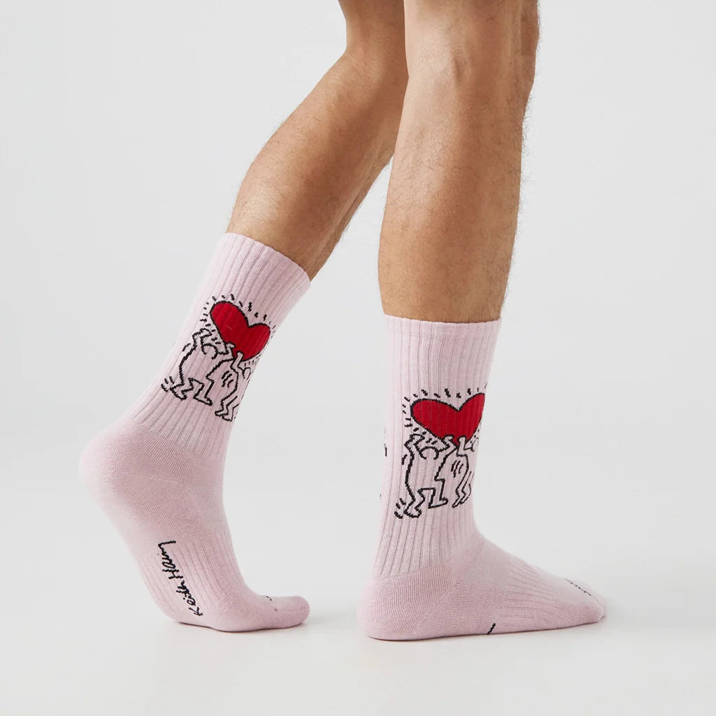 CHAUSSETTES ATHLETIC - KEITH HARING HEART - JIMMY LION