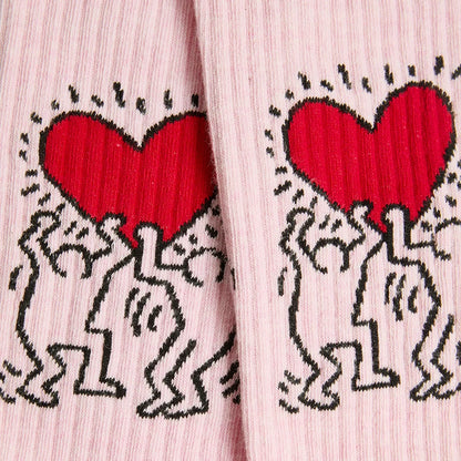 CHAUSSETTES ATHLETIC - KEITH HARING HEART - JIMMY LION