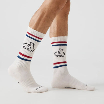 CHAUSSETTES ATHLETIC - KEITH HARRING TWO DOGS - JIMMY LION