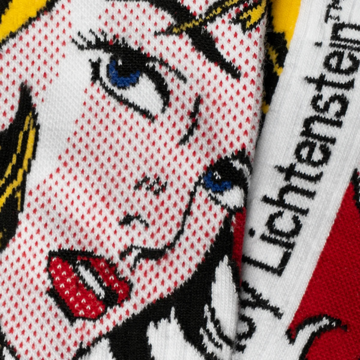 CHAUSSETTES ATHLETIC - ROY LICHTENSTEIN " GIRL WITH HAIR RIBBON WHITE"