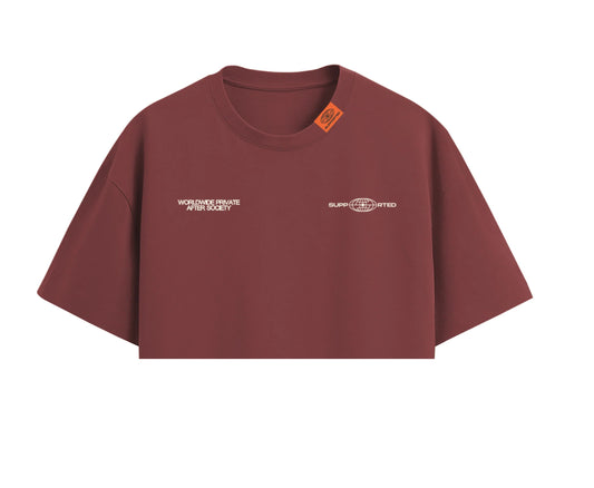 CROP TOP AFTER SOCIETY BORDEAUX - SUPPORTED