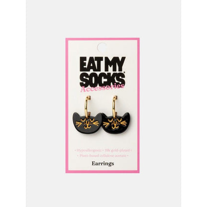 BOUCLES D'OREILLES CHAT  - EAT MY SOCKS