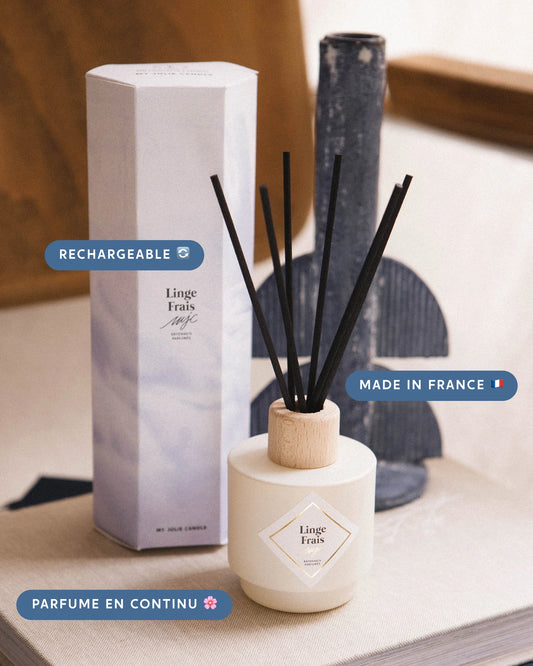 BOUQUET PARFUME 100ml " LINGE FRAIS " RECHARGEABLE - MY JOLIE CANDLE