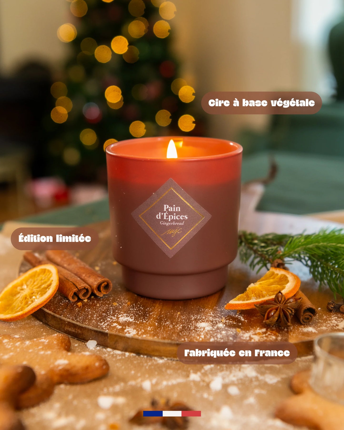 BOUGIE 180G - PAIN D'EPICES - MY JOLIE CANDLE
