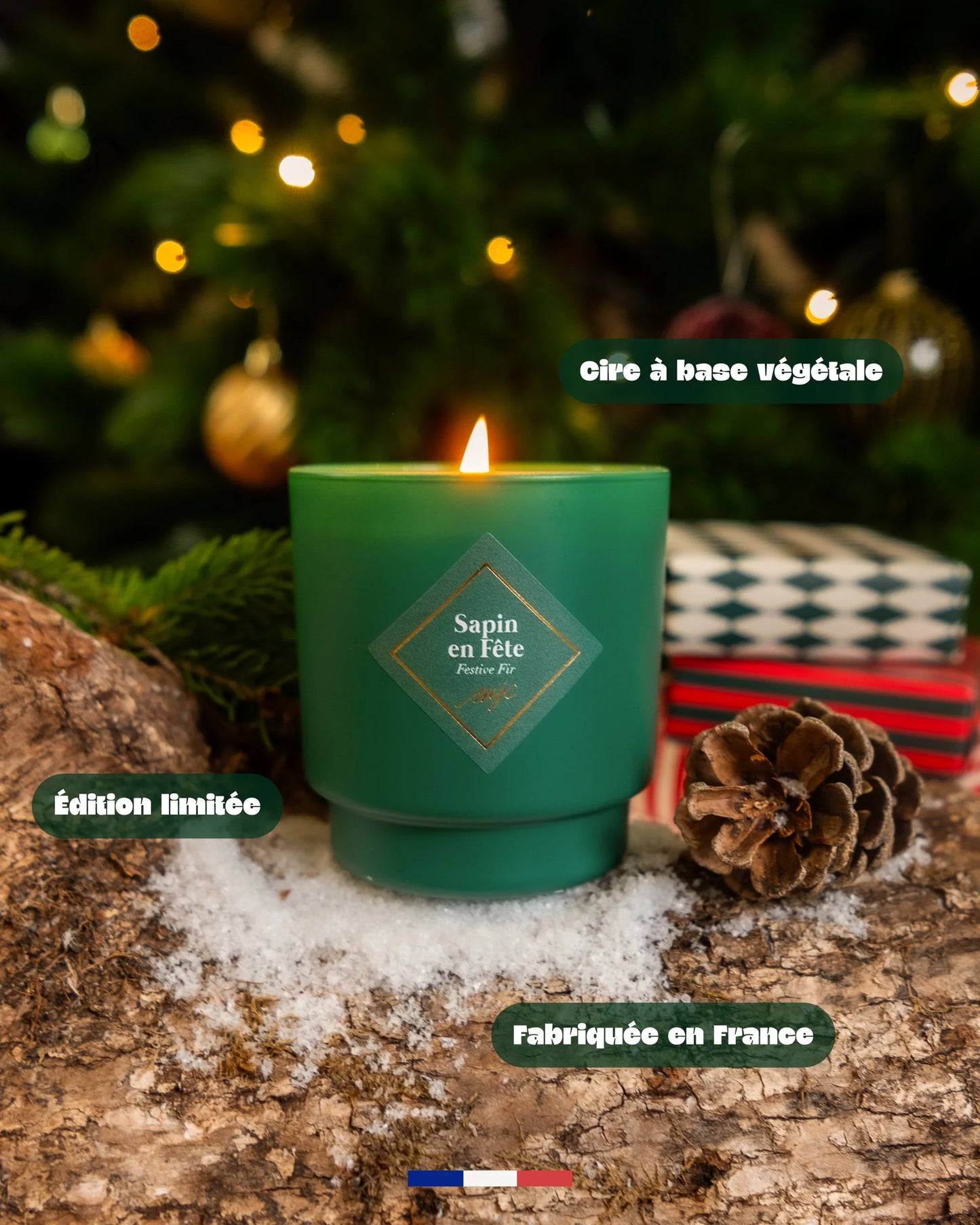 BOUGIE 180G - SAPIN EN FETE - MY JOLIE CANDLE