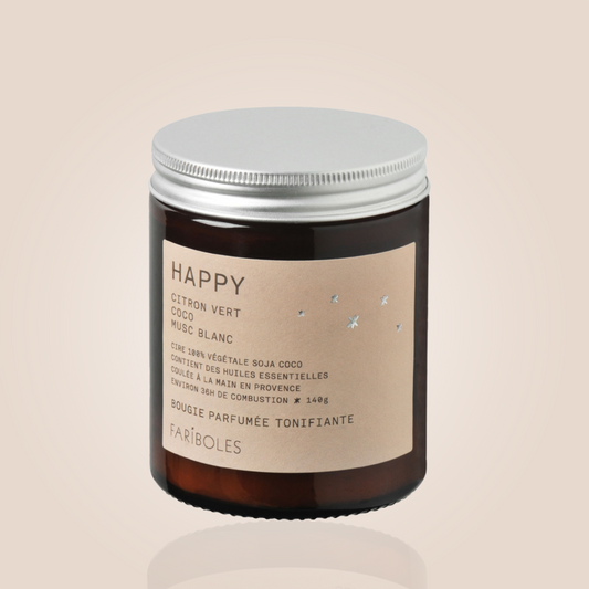 BOUGIE GREEN 140g - HAPPY - FARIBOLES PARFUMS