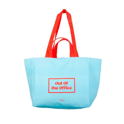 CABAS DE PLAGE REVERSIBLE " OUT OF OFFICE " - FISURA