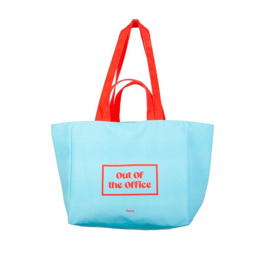 CABAS DE PLAGE REVERSIBLE " OUT OF OFFICE " - FISURA
