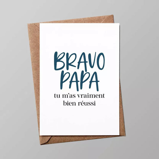 CARTE POSTALE - BRAVO PAPA - BULMA STUDIO