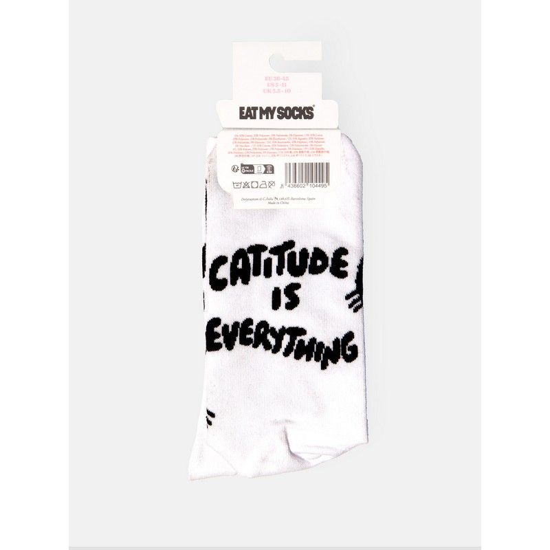 CHAUSSETTES CHAT NOIR  - EAT MY SOCKS