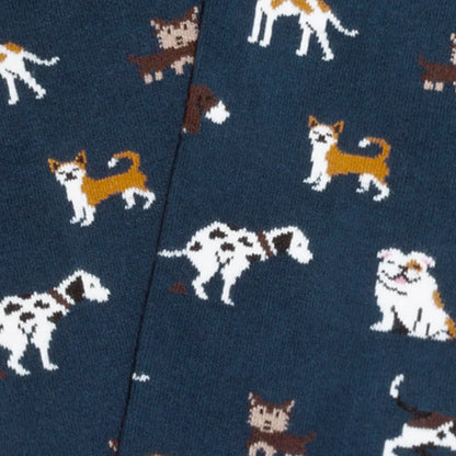 CHAUSSETTES - CHIENS - BLEU MARINE - JIMMY LION