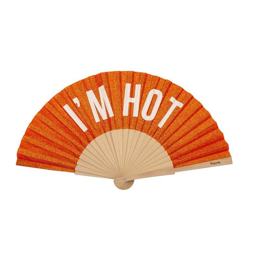 EVENTAIL À PAILLETTES "I'M HOT  "  - FISURA