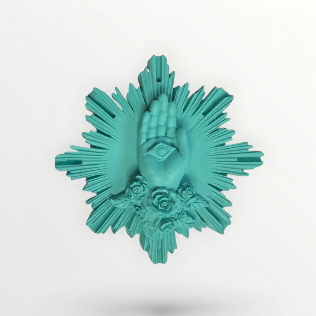 EX VOTO MAIN DE MARIE -  COULEURS INTEMPORELLES - J'AI VU LA VIERGE