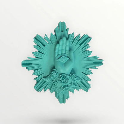 EX VOTO MAIN DE MARIE -  COULEURS INTEMPORELLES - J'AI VU LA VIERGE