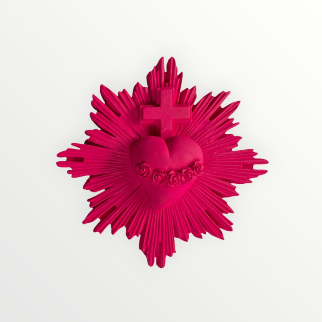 EX-VOTO COEUR SACRE VITAL ROSE PINK - J'AI VU LA VIERGE