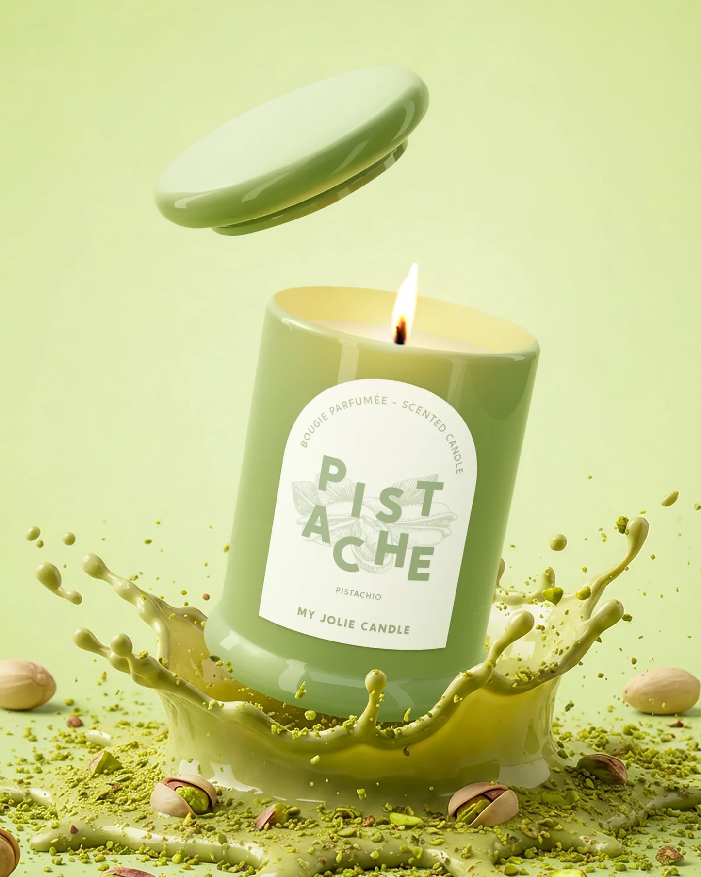 BOUGIE "TRENDY"  PISTACHE 150g - MY JOLIE CANDLE